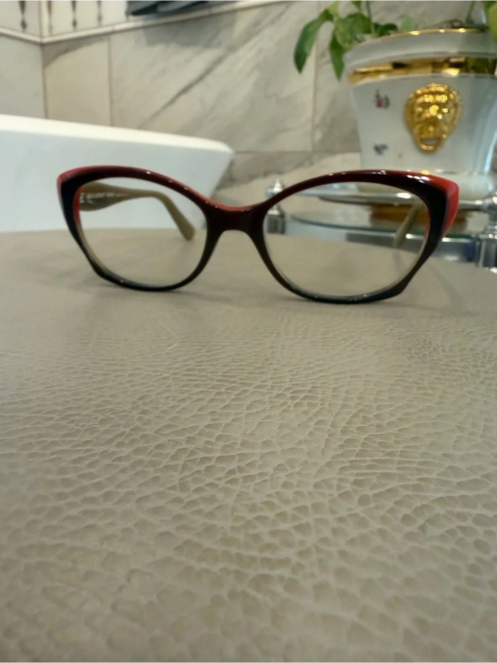 Pristine Jean Lafont Glasses Petale 1013 Brown Orange 52mm France